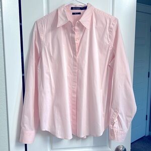 Women’s Large Ralph Lauren Premium Pink Oxford Shirt